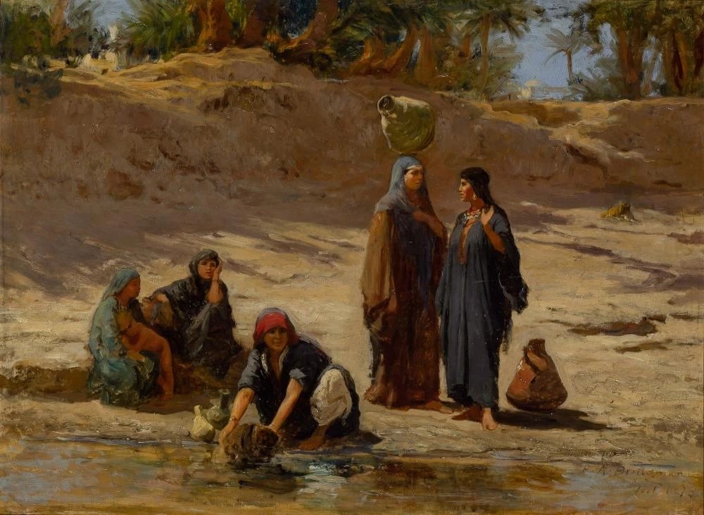 Donne che raccolgono l'acqua, 1873